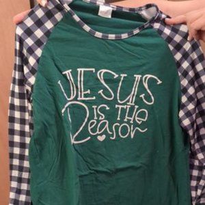 Jesus is the Reason Long Sleeve 2XL Fit like XL
